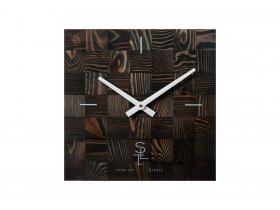 Часы настенные SLT 5195 CHESS BLACK WOOD в Коченёво - kochenyovo.mebel-nsk.ru | фото
