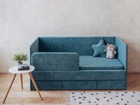 Диван-кровать Happy (бирюзовый) в Коченёво - kochenyovo.mebel-nsk.ru | фото