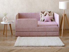 Диван-кровать Happy (розовый) в Коченёво - kochenyovo.mebel-nsk.ru | фото