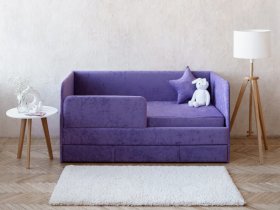 Диван-кровать Happy (сиреневый) в Коченёво - kochenyovo.mebel-nsk.ru | фото