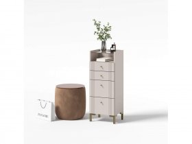 Комод 4 ящика КМ2 Одетта (дуб эндгрей/меланж) в Коченёво - kochenyovo.mebel-nsk.ru | фото