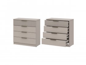 Комод 4 ящика (ЛДСП/МДФ) Эккервуд (меланж) в Коченёво - kochenyovo.mebel-nsk.ru | фото