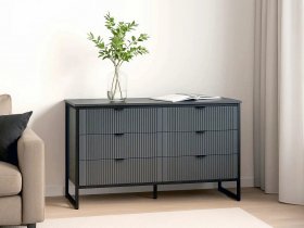 Комод 6 ящиков Нора (металл бруклин/графит) в Коченёво - kochenyovo.mebel-nsk.ru | фото