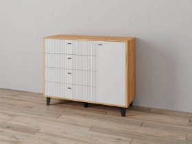 Комод «Катрин-13» (дуб крафт золотой/карбон фарфор) в Коченёво - kochenyovo.mebel-nsk.ru | фото