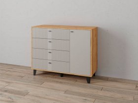 Комод «Катрин-13» (дуб крафт золотой/сантьяго софт) в Коченёво - kochenyovo.mebel-nsk.ru | фото