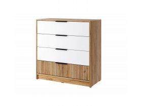 Комод КМ-001 Ивис (дуб крафт золотой/белый) в Коченёво - kochenyovo.mebel-nsk.ru | фото