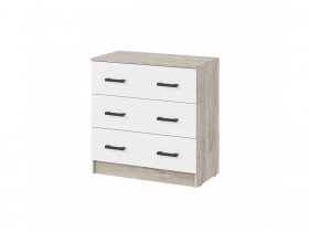Комод КМ-02 Ронда (дуб крафт серый/дуб крафт белый) в Коченёво - kochenyovo.mebel-nsk.ru | фото
