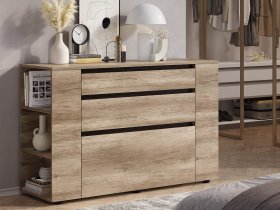 Комод КМ-06 Энигма (венге/дуб каньон) в Коченёво - kochenyovo.mebel-nsk.ru | фото