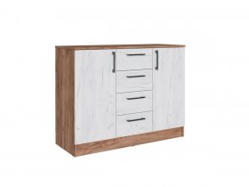 Комод Вегас (дуб крафт табачный/дуб крафт белый) в Коченёво - kochenyovo.mebel-nsk.ru | фото