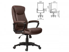 Кресло офисное BRABIX Enter EX-511, коричневое в Коченёво - kochenyovo.mebel-nsk.ru | фото