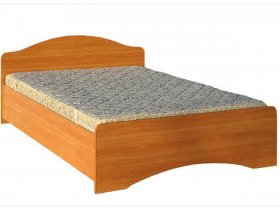 Кровать двуспальная 1,6м-1 (круглая спинка) в Коченёво - kochenyovo.mebel-nsk.ru | фото