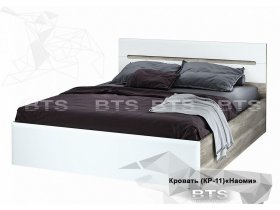 Кровать двуспальная 1,6 м  Наоми КР-11 в Коченёво - kochenyovo.mebel-nsk.ru | фото