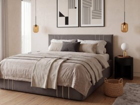 Кровать двуспальная 1,6м с подъем. мех. Леванте в Коченёво - kochenyovo.mebel-nsk.ru | фото