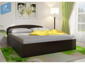 Кровать двуспальная 1,6м с подъем. мех. (венге) в Коченёво - kochenyovo.mebel-nsk.ru | фото
