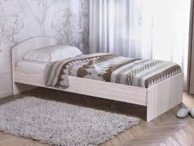 Кровать односпальная 80 с низкой спинкой (ясень шимо светлый) в Коченёво - kochenyovo.mebel-nsk.ru | фото