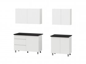 Кухонный гарнитур Эккервуд (2,0м) (SAFE) (белый) в Коченёво - kochenyovo.mebel-nsk.ru | фото