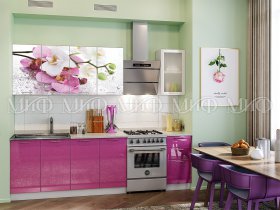 Кухонный гарнитур Орхидея (сиреневый) в Коченёво - kochenyovo.mebel-nsk.ru | фото