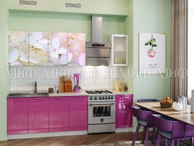 Кухонный гарнитур Вишневый цвет в Коченёво - kochenyovo.mebel-nsk.ru | фото