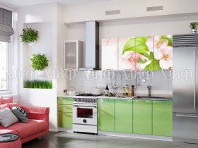 Кухонный гарнитур Яблоневый цвет в Коченёво - kochenyovo.mebel-nsk.ru | фото
