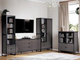 Модульная гостиная Нора (металл бруклин/графит) в Коченёво - kochenyovo.mebel-nsk.ru | фото