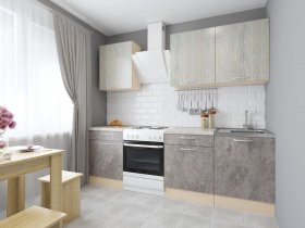 Модульная кухня Йота (пикард/цемент) в Коченёво - kochenyovo.mebel-nsk.ru | фото