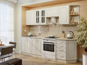Модульная кухня Классика-1 (дуб молочный) в Коченёво - kochenyovo.mebel-nsk.ru | фото