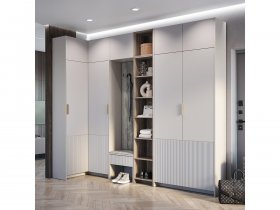 Модульная прихожая Пандора (кашемир/MF03) в Коченёво - kochenyovo.mebel-nsk.ru | фото