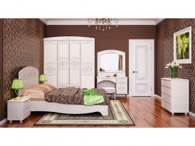 Модульная спальня Каролина в Коченёво - kochenyovo.mebel-nsk.ru | фото
