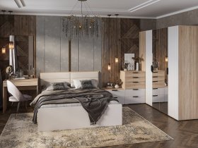 Модульная спальня Норд в Коченёво - kochenyovo.mebel-nsk.ru | фото