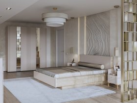 Модульная спальня Одетта (дуб эндгрей/меланж) в Коченёво - kochenyovo.mebel-nsk.ru | фото