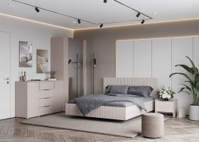 Модульная спальня «Тефия» (тефия/софт сантьяго) в Коченёво - kochenyovo.mebel-nsk.ru | фото