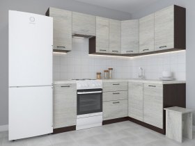 Модульная угловая кухня 1,4м*2,1м Лада (пикард) в Коченёво - kochenyovo.mebel-nsk.ru | фото