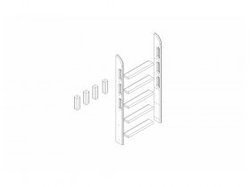 Пакет №10 Прямая лестница и опоры для двухъярусной кровати Соня в Коченёво - kochenyovo.mebel-nsk.ru | фото