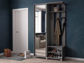 Прихожая «Ларго-2» (графит серый) в Коченёво - kochenyovo.mebel-nsk.ru | фото