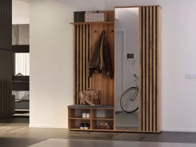 Прихожая Марракеш (дуб вотан/цемент темный) в Коченёво - kochenyovo.mebel-nsk.ru | фото