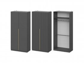 Шкаф ШК-100 Эккервуд (графит) в Коченёво - kochenyovo.mebel-nsk.ru | фото