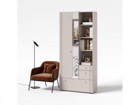 Вешалка с зеркалом ВШ1 Одетта (дуб эндгрей/меланж) в Коченёво - kochenyovo.mebel-nsk.ru | фото